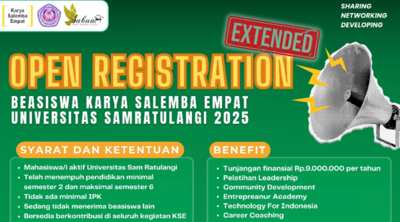 PERPANJANGAN PENDAFTARAN BEASISWA KSE T.A 2025/2026